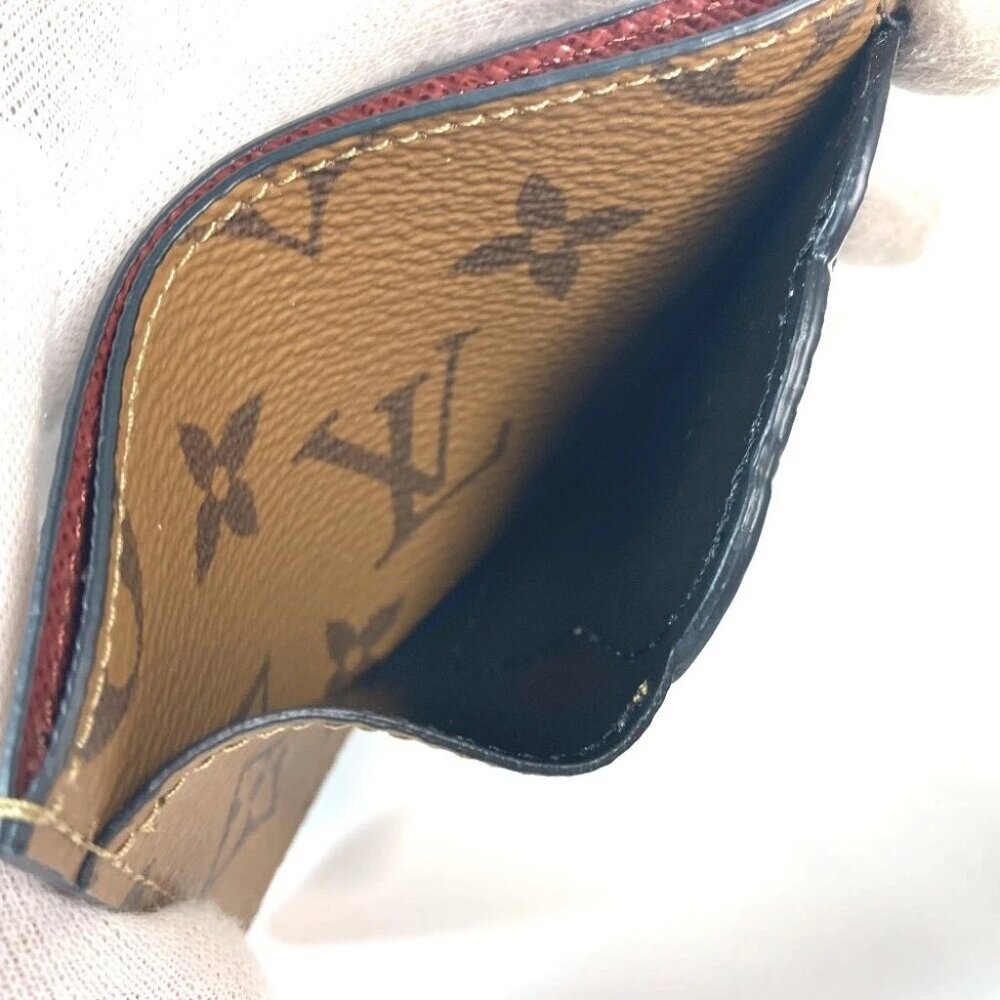 LOUIS VUITTON M83691 Monogram reverse Card Case Porte Cult-Simple Holder Unused - Picture 12 of 13